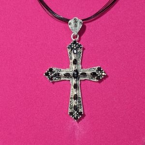 Cross of Marcasite and silver.